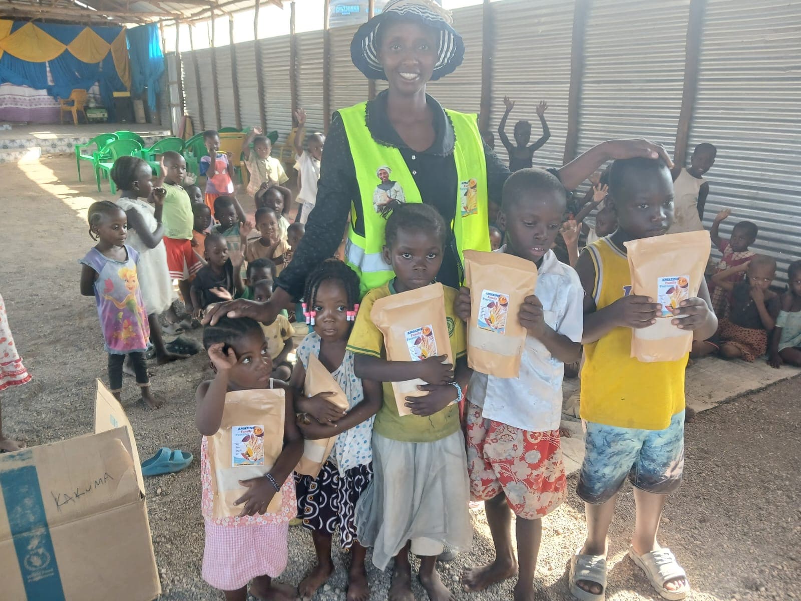 Children at Lead the Child orphanage who received the donation